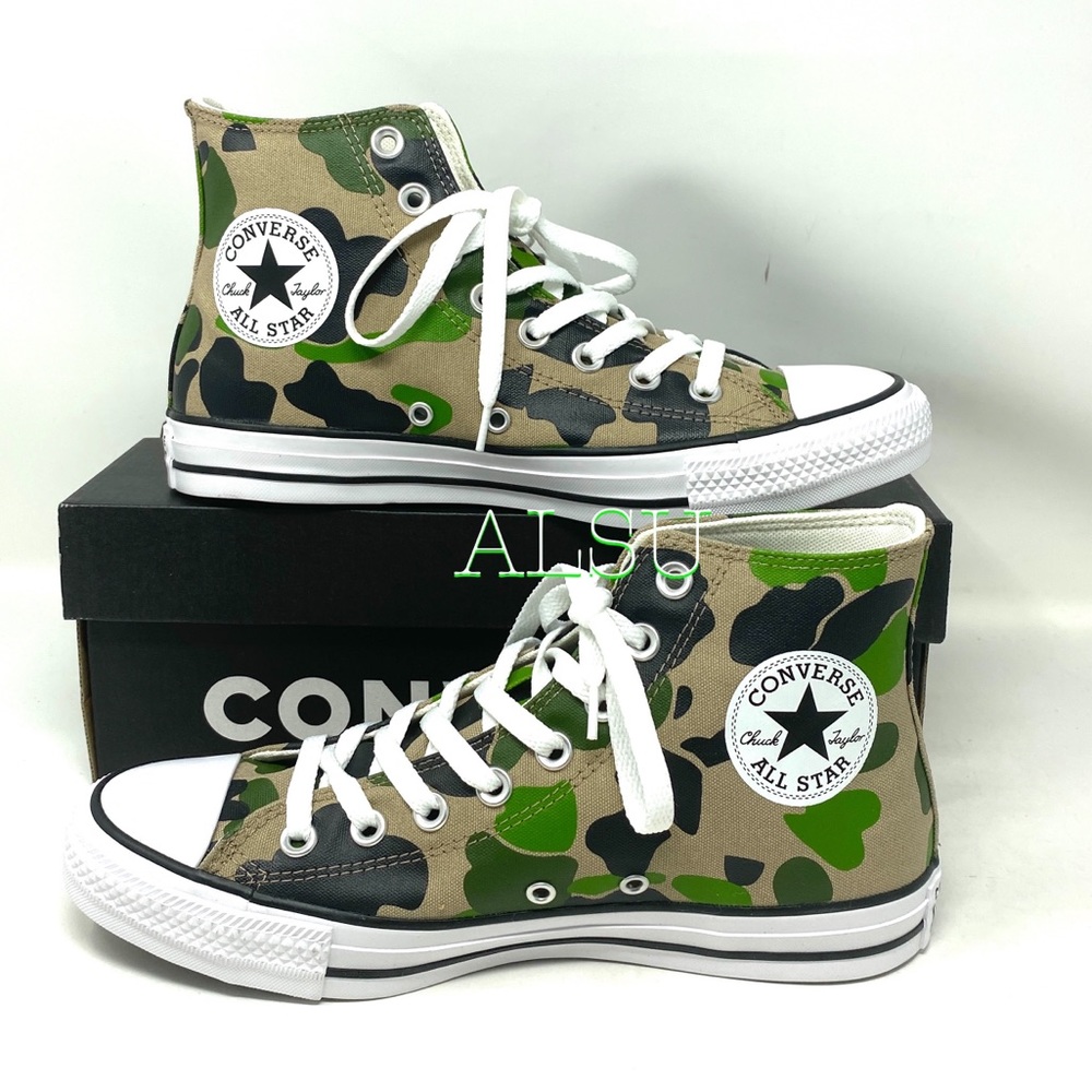 Converse Ctas High Top Canvas Camo Black Women’s - Picture 4 of 10